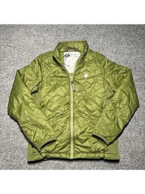 Shred Dog Jacket Kids 8 Green Puffer Water Resistant Full Zip Pockets Adjustable